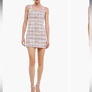 Endless rose pink tweed mini Dress